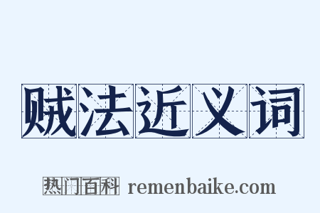 贼法近义词是什么意思的图片